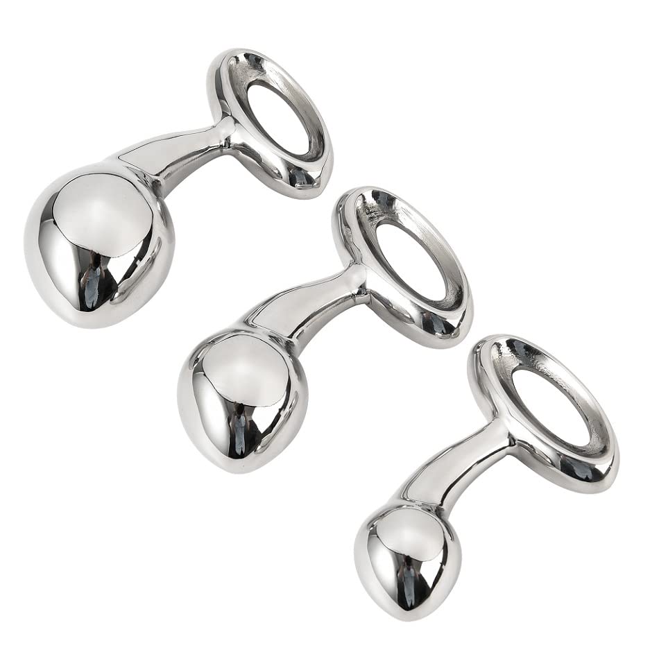 Funny Steel Massage Pure G Spot Double Head Anal Plug Stainless Steel Pleasure for Male Female Couple Masturbation Stick Anal Sex Toy  Inch: 3.74