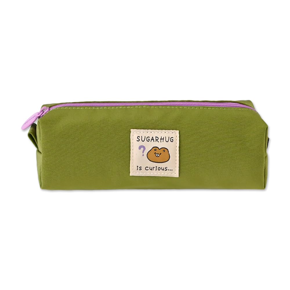 Monolike Unmatched Friends Block Pencil Case, Green - Pencil Pouch, Portable Pencil Bag, Pencil Case, Office Pouch case, Soft