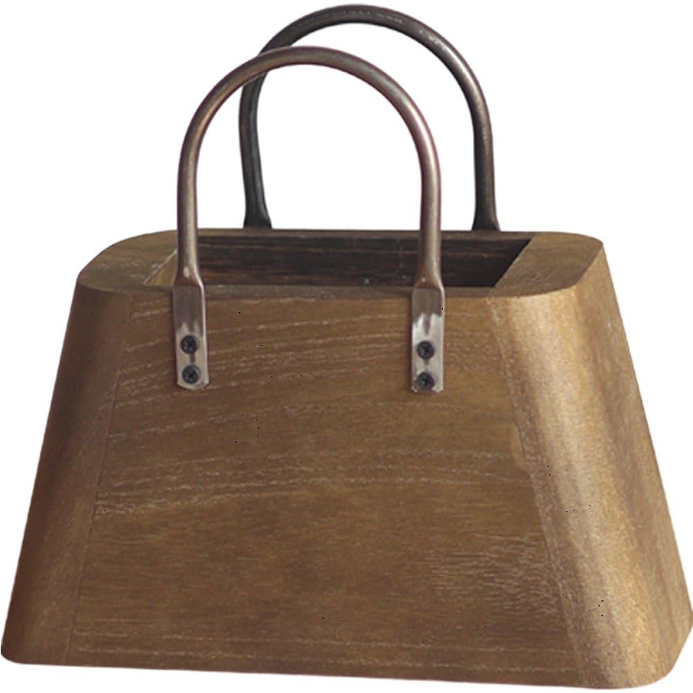 Pot de fleurs en bois vintage en forme de fourre-tout