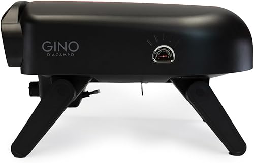 Miniatura 4 de Gino D'Acampo Horno de pizza a gas de 14 pulgadas - Módena con termómetro integrado, piedra para pizza y construcción de acero inoxidable