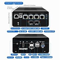 ROUAFWIT Mini PC 10Gbe Firewall 13th Gen U300E, 2 x 10 Gigabit SFP Micro Router Appliance Computer, 4 x i226V 2.5GbE Support Windows OPNsense, Barebone, NO RAM NO Storage NO System – Ansicht 4