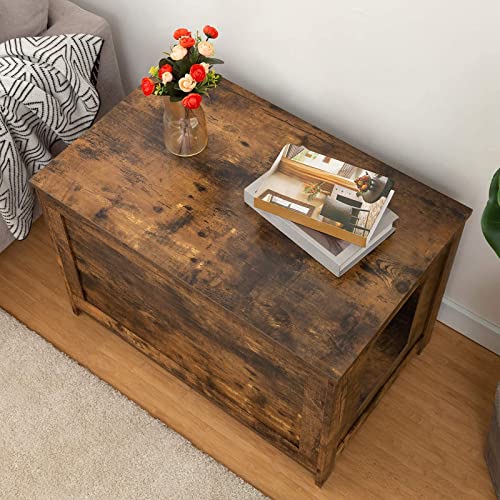 Hoobro Litter Box Enclosure, Cat Litter Box Furniture Hidden, Flip Top Washroom Storage Bench, With Divider Enlarge House Nightstand For Fat Cat, Rustic Brown Bf02Mw01 #TOP4