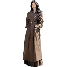 HSQIBAOER Women's Overcoats Spring Fall French British Style Niche Minimalist Trench Coat