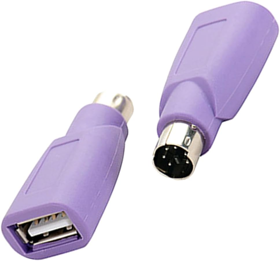 Amazon.co.jp: PS2-USBコネクタ パープル 2個入り マウスとキーボードのコンバーター PS/2キーボード対応PS/2（オス ...