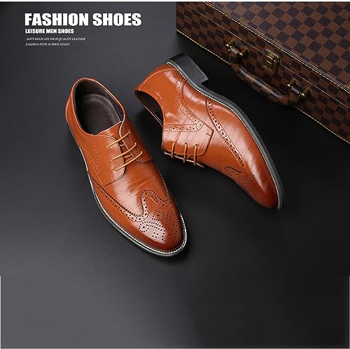 Men's Fashion Brogues Classic Dress Shoes Formal Business Shoes Modern Derbys Lace-ups Oxford Shoes for Men4