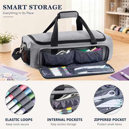 Image of IMAGINING Carrying Case Bag for Cricut Explore 5, Large Opening Storage for Cricut Accessories and Suppliers