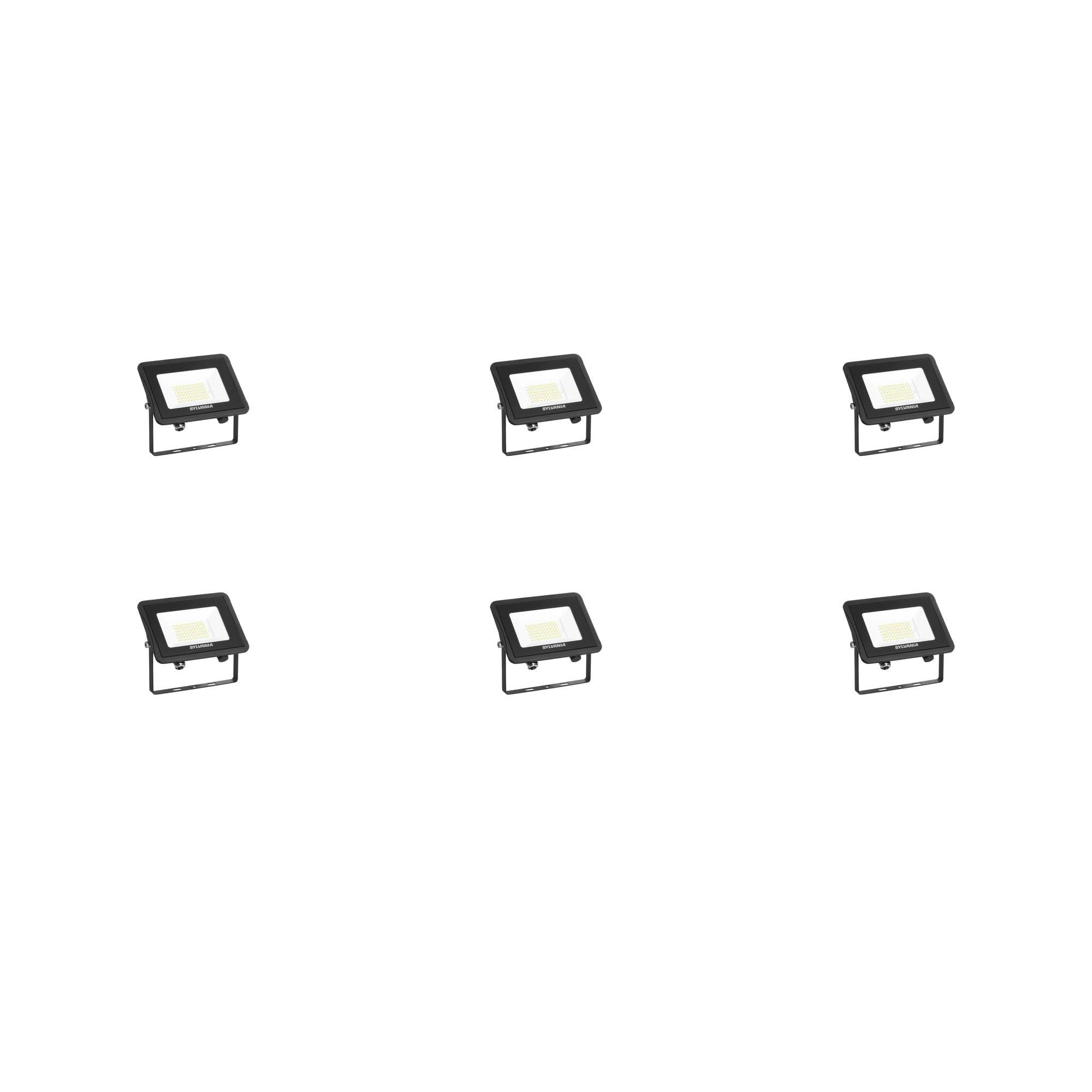 SYLVANIA SylFlood LED Floodlight Outdoor 42W 5000 Lumens IP65 Security Light [0090158] - Pack of 6