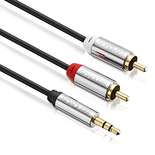 Cable de audio sentivus - conector de 3,5 mm / 2 conectores cinch - 3,00 m - negro