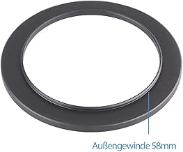 Step Up Ring 58-82 mm Filter Adapter Ring for Attaching Filters  Converters  Sun Visors etc  with Larger Thread 82 mm to One Lens with Small Thread 58 mm