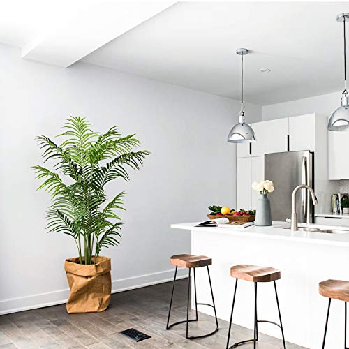 Artiflr 5.5 Feet Artificial Areca Palm Plant Fake Palm Tree with 15 Detachable Trunks Faux Tropical Plant Tree for Indoor Outdoor Modern Decoration in Pot for Home Office Perfect Housewarming - Thumbnail 2