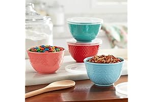 Pioneer Woman 8-Piece Melamine Timeless Beauty Prep Bowl Set, Multicolor