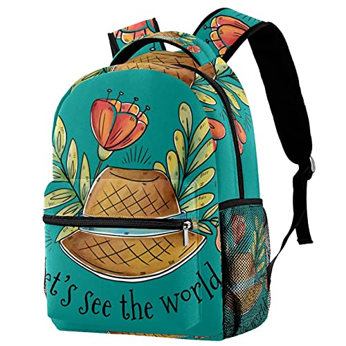 Sac à dos avec porte-bouteille vert pour loisirs et voyage