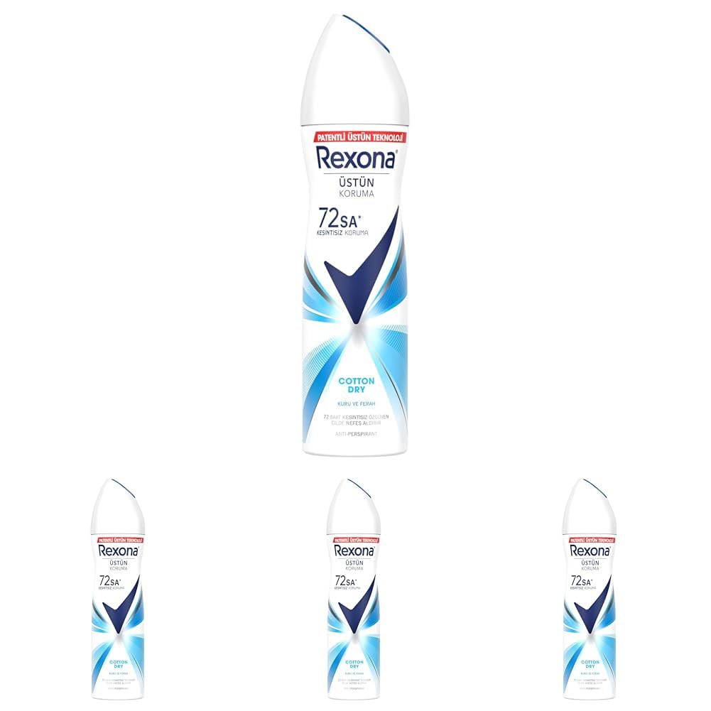Rexona Kadın Sprey Deodorant Cotton Dry 150 ml (4 paketi)