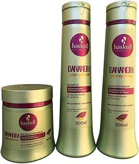 Kit Haskell Bananeira Shampoo 500ML 1 Condicionador 500ML 1 Mascara 500ML