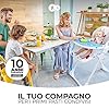 Kinderkraft YUMMY Seggiolone Pappa, Regolabile, Pieghevole, Ripiano Smontabile, per Bambini da 6 Mesi fino a 3 Anni, Grigio