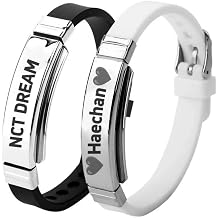 nct dream all member wristband silicone stainless steel bangle bracelet name large set bracelet for men women cheer nct goods, Stainless Steel