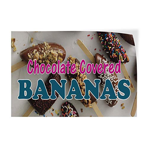 Chocolate Covered Bananas Indoor Store Sign Vinyl Decal Sticker 8