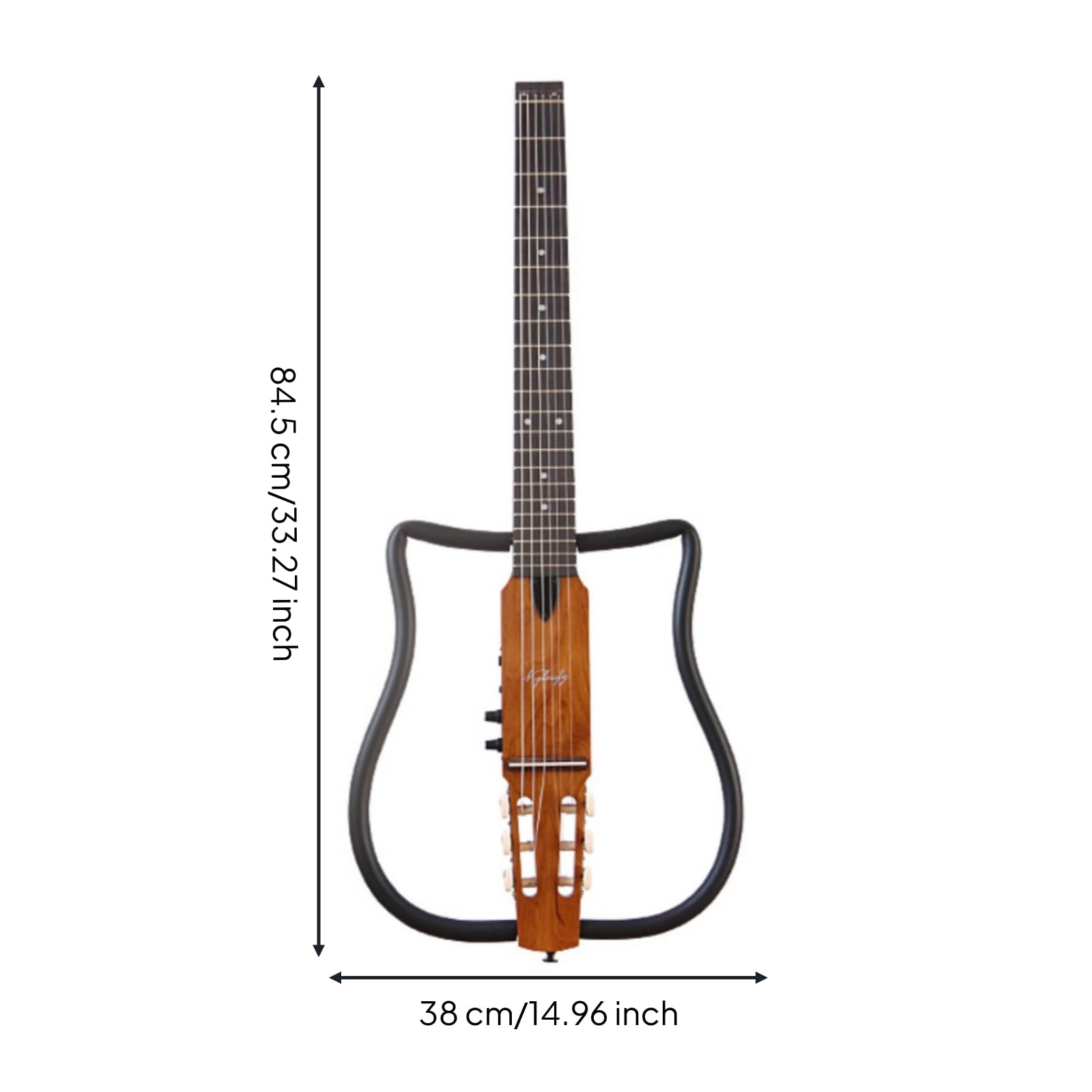 predolo Faltgitarre faltbar silent guitar kompakt kopflos Gitarre für Gitarrenschüler, Musiker