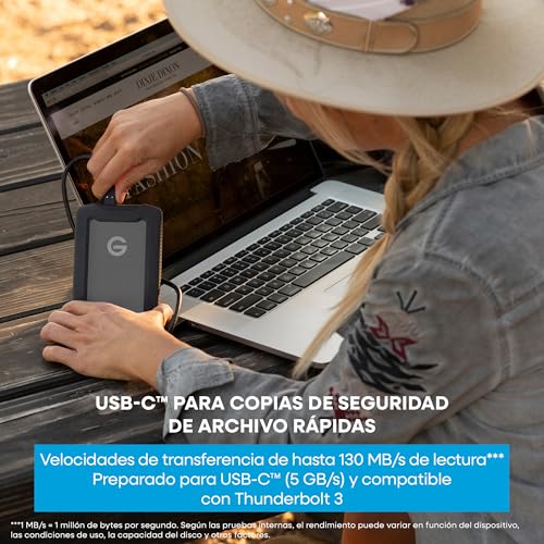Disco duro portátil de 2TB ideal para viajes y Time Machine USB-C 5