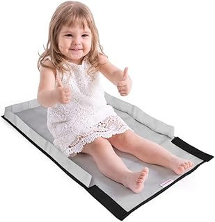 Toddler Airplane Bed for Toddler - Airplane Toddler Bed - Kids Airplane Bed - Baby Plane Travel Essentials - Airplane Seat Extender for Kids - Airplane Must Haves for Toddlers (Grey)