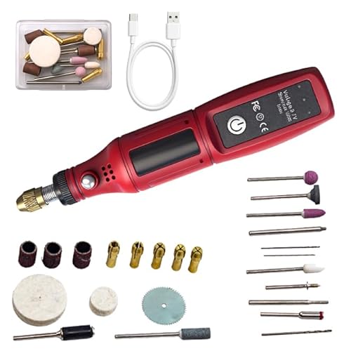 ミニルーター 電動リューター ビット付セット USB充電式・コードレス 16000RPM高速回転 軽量コンパクト 多機能ルーター 工具セット 研磨・彫刻・切削・穴あけ・汚れ落とし・ネイルアート・DIY作業用