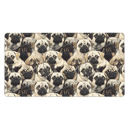 Tapis de souris de jeu fluide avec bords cousus bouledogue