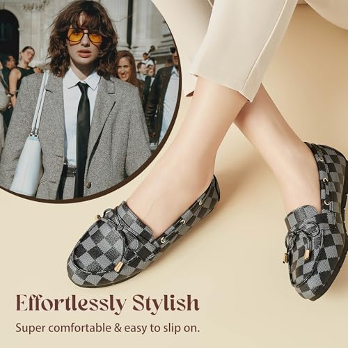 Image of Loafers for Women Comfortable Slip On Flats with Memory Foam Insole for Daily Wearing