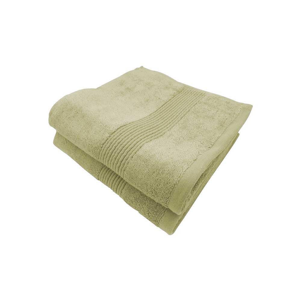 Alpes Blanc Pack de 2 Toallas de Baño Grandes de Algodón y Bambú, 600 g/m², Colores de Bambú, Topo, Tamaños de Servilletas, 100 x 150 cm