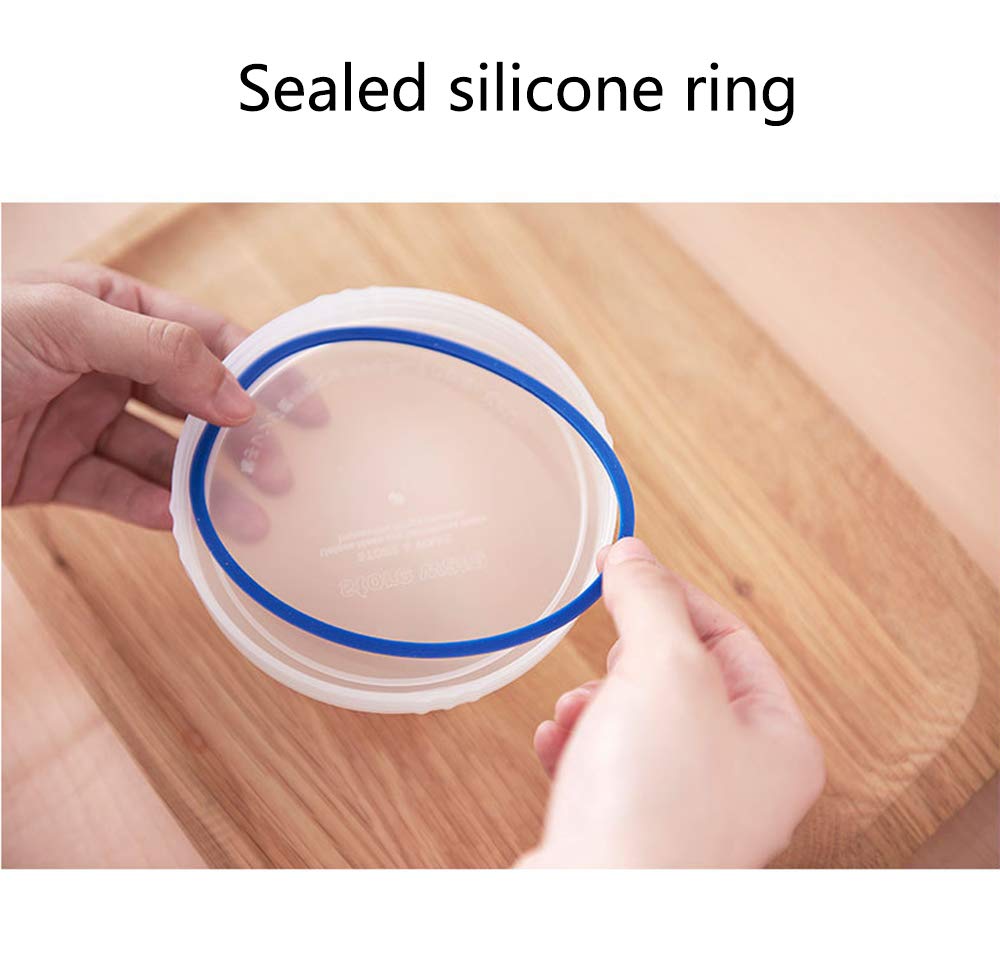 Contenitori Alimentari, Airtight, Contenitore per Cereali, Durevole Impilabile Contenitori, Mantieni Il Cibo Fresco e Asciutto, Blue