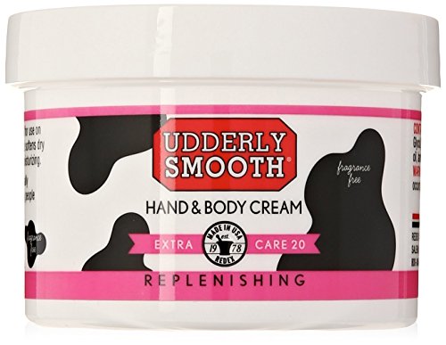 Udderly Smooth Extra Care Hand Body Deep Moisturizing Cream with 20% Urea, Unscented, 8 Ounce