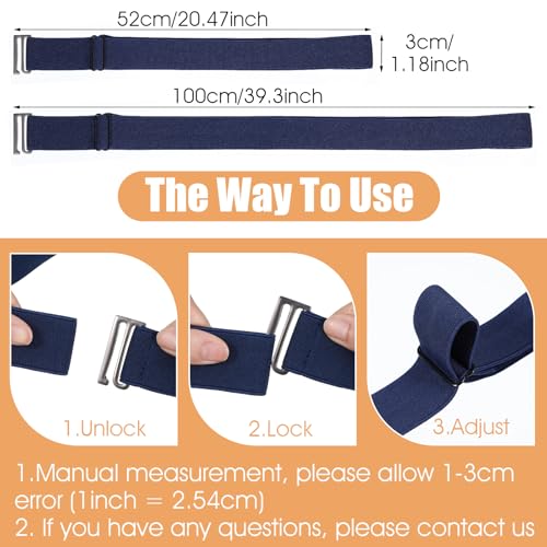cobee 4 Pcs Invisible Elastic Belts for Women, Adjustable Stretch Belt No Show Waist Belts Flat Buckle Belt for Jeans Dresses Pants3