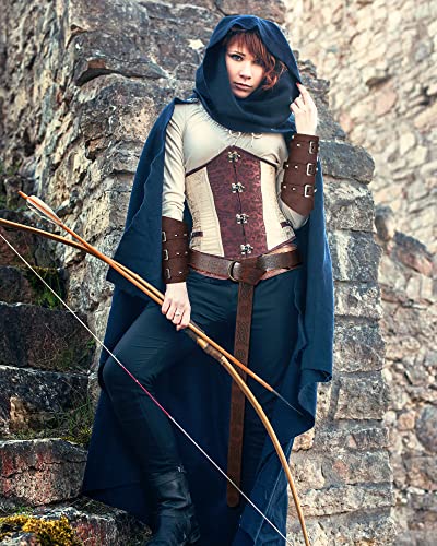 Tarpop Faux Leather Arm Guards Leaf Bracers Medieval Viking Belt Leather Belt Renaissance Costume Accessories for Women Men4