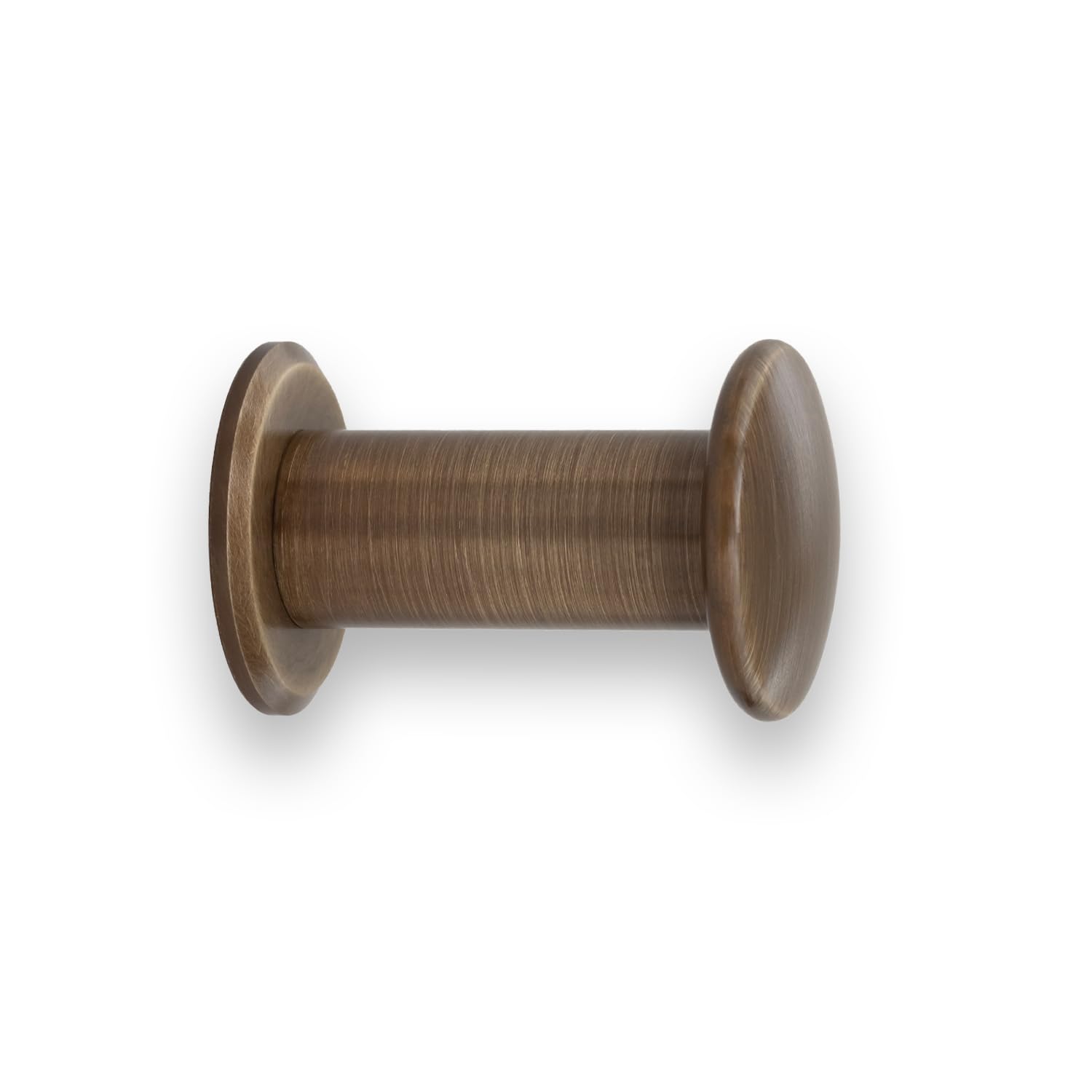 Percha de baño de latón EVI Herrajes en cuero envejecido con tornillo invisible de alta gama