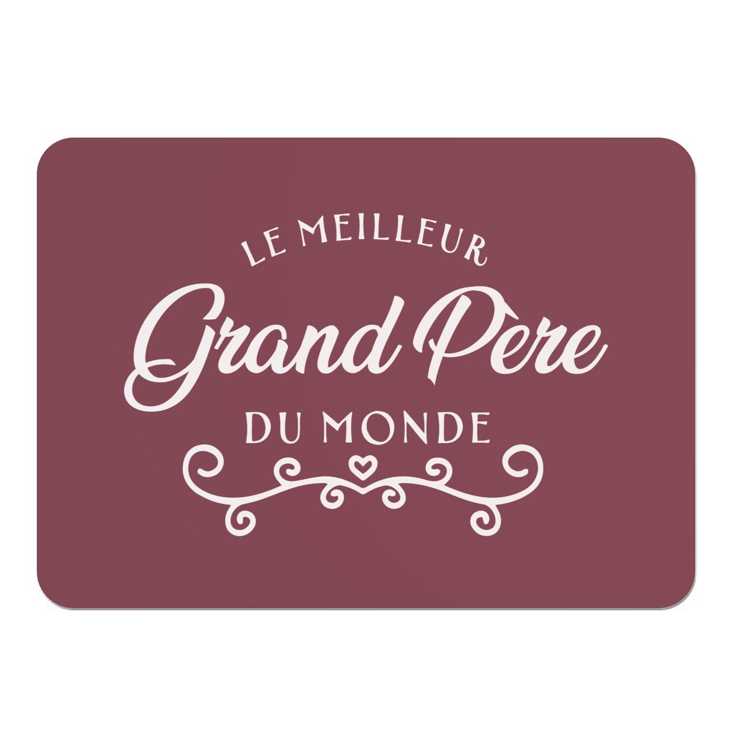 Sets de table Le Meilleur Grand Père du Monde en liège rouge : idée cadeau Papi