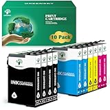GREENSKY Ersatz für 405XL Multipack Kompatibel für Epson 405XL 405 XL für Epson Workforce Pro WF-4820 Patronen WF-4830 WF-3820 WF-3825 WF-4825 WF-7835 WF-7830 WF-7840 Druckerpatronen (10 Pack)