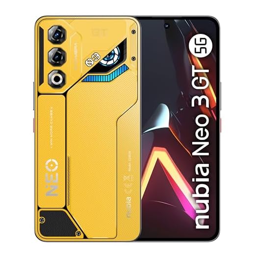 nubia Neo 3 GT 5G Smartphone Gaming Android 15, 12+12GB RAM Dinamica + 256BG ROM, Display 6.8” FHD+ 120Hz, Fotocamera 50MP, Smartphone Dual SIM, NFC, Batteria 5000mAh, Colore Electro Yellow