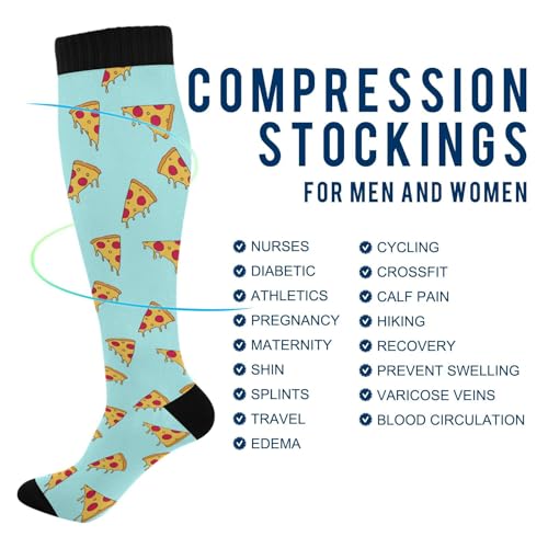 Image of Compression Socks for Women & Men, Knee High Socks for Circulation Medical Running Athletic Nurse Travel