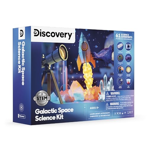 Discovery™ Galactic Space Science Kit – 61 Experiment STEM Lab for Kids| Astronomy & Chemistry Activity Set| Includes DIY Telescope, Crystals, Slime, Moon Rocks| Educational Learning Toy Gift| Ages 8+ - Thumbnail 6