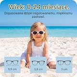 Mausito BABY okulary przeciwsłoneczne dla chłopców i dziewczynek w wieku 0-18 miesięcy, zwycięzca porównania, 100% ochrony przed promieniowaniem UV, gięty i regulowany pasek, nie zawierają substancji