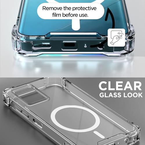 Image of Pikkme Back Cover for OnePlus Nord Ce 2 Lite 5G Mag-Safe Shockproof PC + TPU | Protective Case Magnetic Support | Bumper Case (Transparent Mag-Safe)