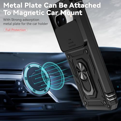 Image of Scalebee Google Pixel 8 Heavy Duty Armor Back Cover, Black