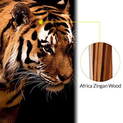 SNIGJAT Acoustic Wooden Guitar Stand with Tiger Grain, Floor Electric Guitar Stand with Foam, A-Frame Folding Guitar Stand for Bass, Cello, Mandolin, Banjo, Gifts for Guitar Players - Image 3