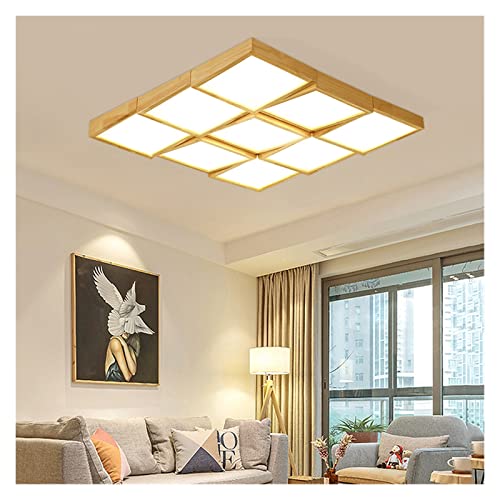 Plafonniers Le plafonnier carré à plusieurs têtes convient à la chambre à coucher, au salon, à l'éclairage de plafonnier fixe Monter le luminaire ( Color : 9 heads , Size : Cold White )