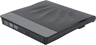 Cuifati Drive óptico Externo, Gravador de DVD de Alta Velocidade Tipo C, Unidade óptica Portátil, para WIN98 / XP / WIN7 / WIN8 / WIN10 / XP/Vista/OS X8.6 (Gravação normal)
