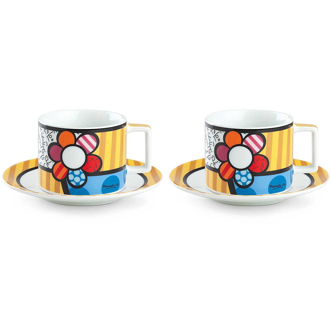 Egan 6-delige set koffiekopjes met schoteltjes van Britto