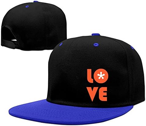 Guoren Classic Retro Love Unisex Adjustable Contrasting Hip-pop Cap RoyalBlue