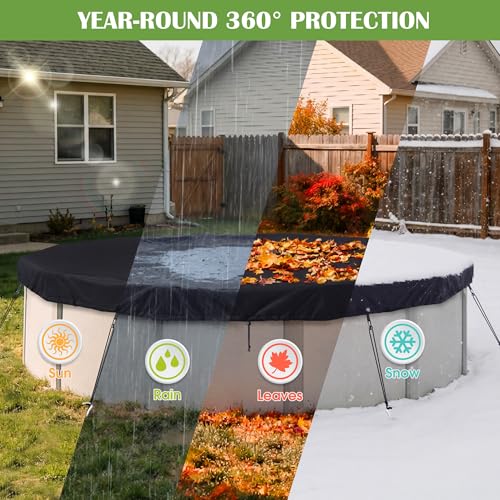 Cobertor redondo para piscina 18ft resistente e impermeable miniatura 6