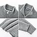 PJ PAUL JONES Men's Slim Fit Catdigan Sweater Zip Up Knitted Sweater for Work Light Grey,M
