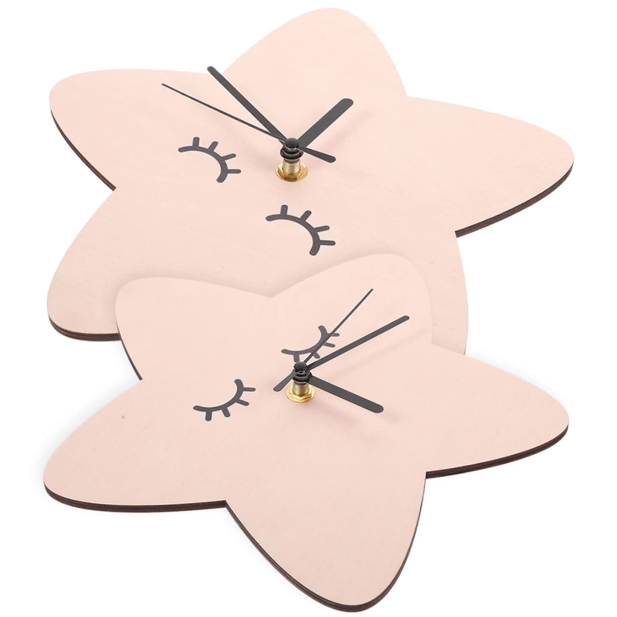 2pcs Silent Clock Minimalist Decor Clock Bathroom Wall Clock Wall Hanging Clocks Kids Nursery Clock Bedroom Wall Clock Baby Room Wall Clock Silent Bell Plastic Office Wall-mounted