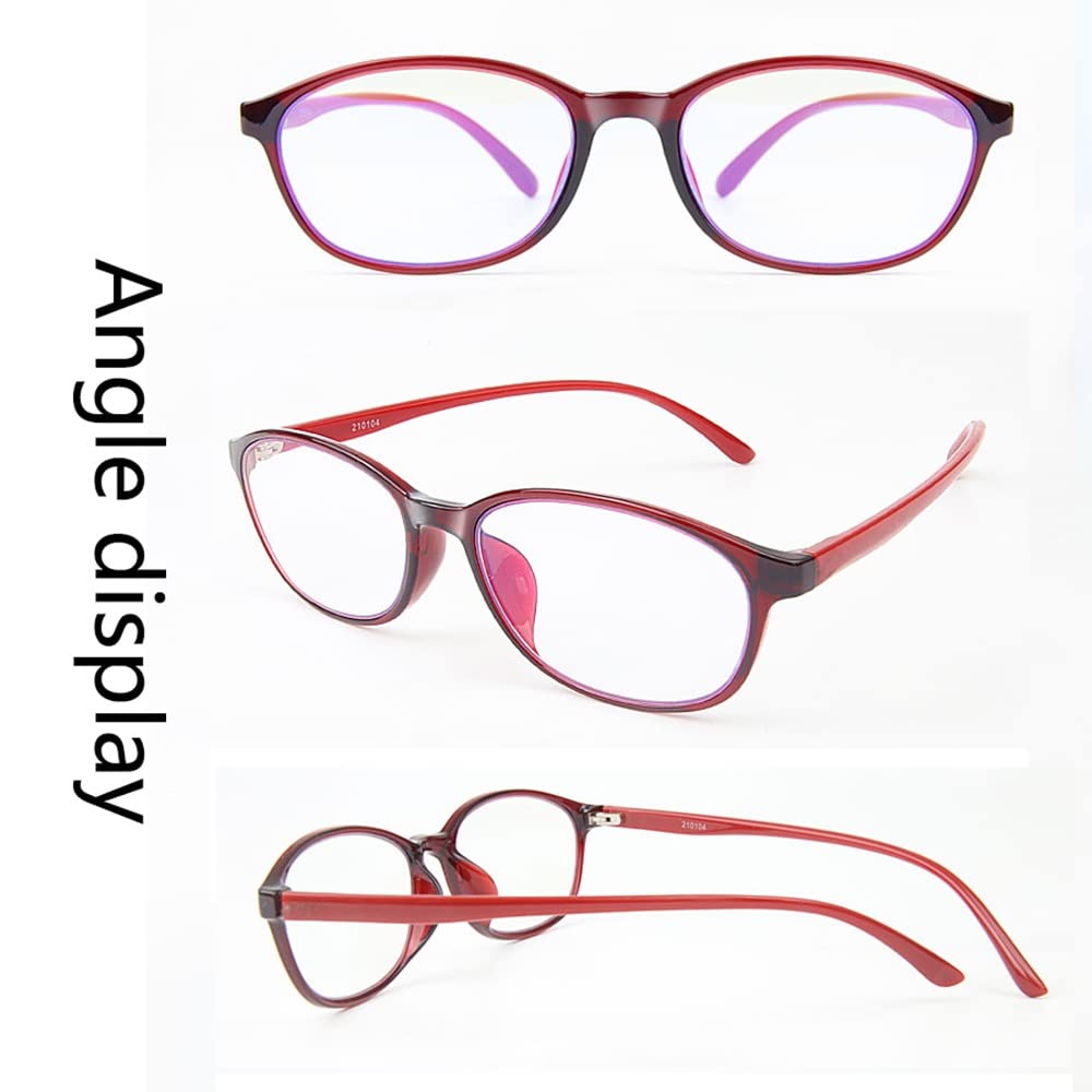 Lesebrille Unisex Brille Anti Blaulicht Lesebrillen Frauen Männer 1.0 1.5 2.5 Ältere Menschen Leser Brille Ultraleicht Lesegeräte (Color : Red, Size : +2.50)